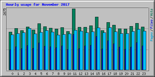 Hourly usage for November 2017