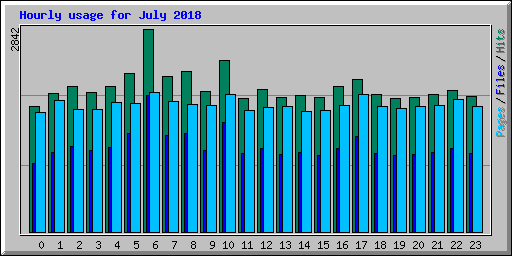Hourly usage for July 2018