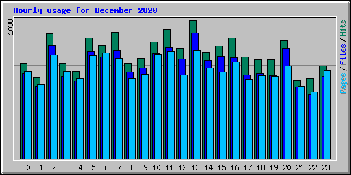 Hourly usage for December 2020
