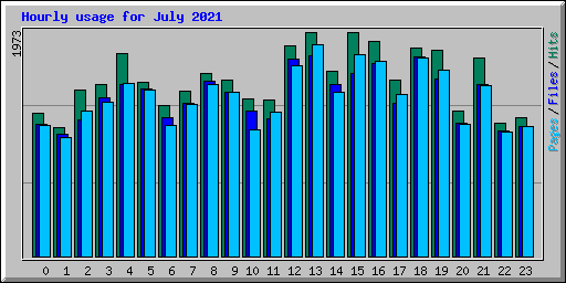 Hourly usage for July 2021