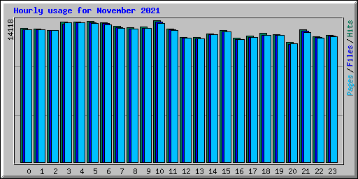 Hourly usage for November 2021