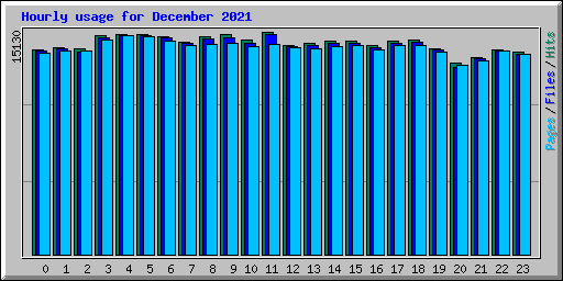 Hourly usage for December 2021