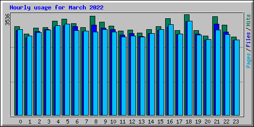 Hourly usage for March 2022