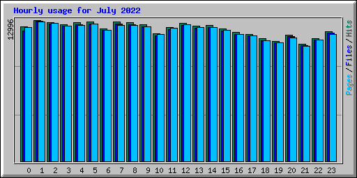 Hourly usage for July 2022