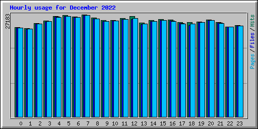 Hourly usage for December 2022
