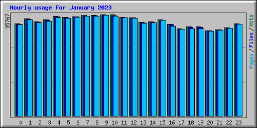 Hourly usage for January 2023