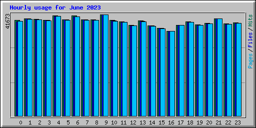 Hourly usage for June 2023