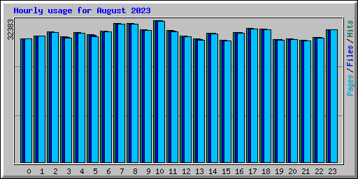 Hourly usage for August 2023