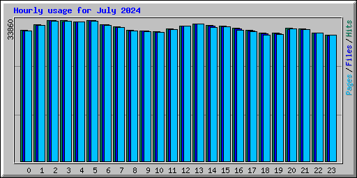 Hourly usage for July 2024