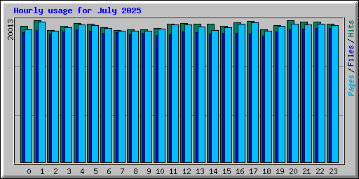 Hourly usage for July 2025